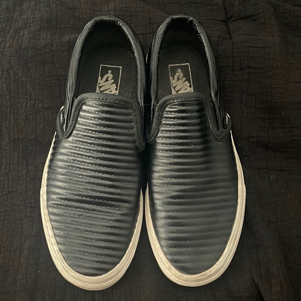 Black Leather Vans